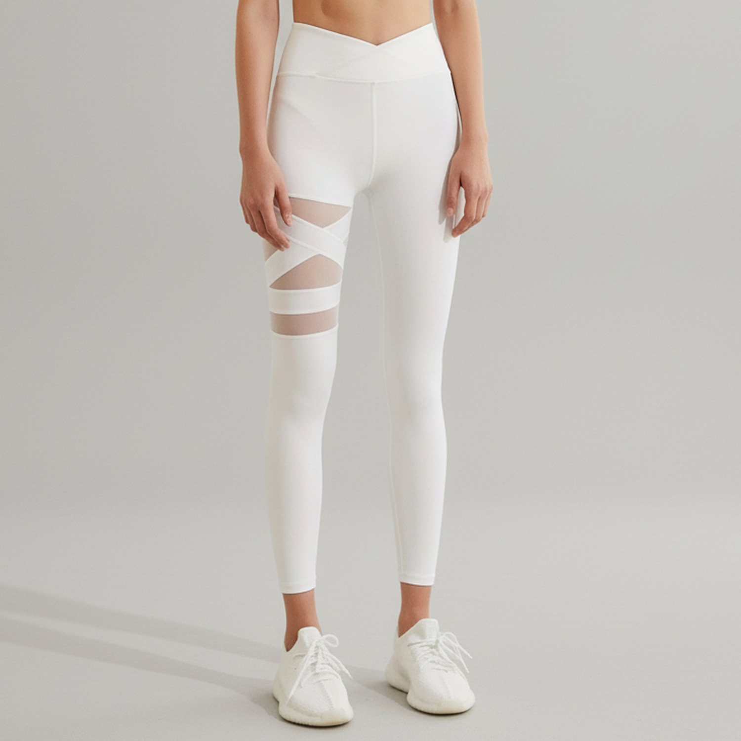 Crossover Mesh Leggings - Image 2