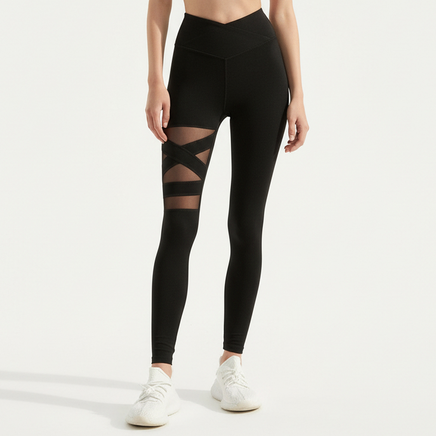 Crossover Mesh Leggings - Image 4