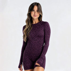 Leopard Backless Romper