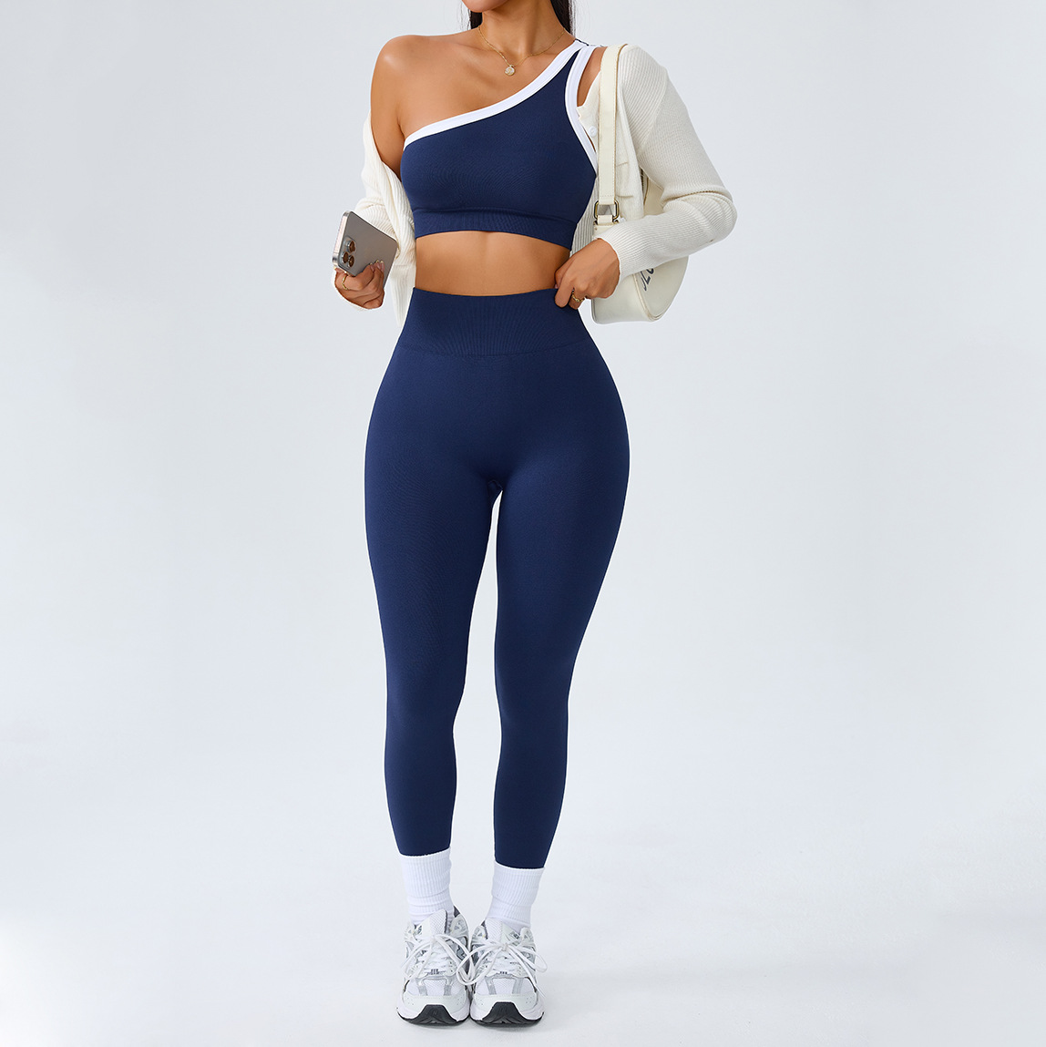 One-Shoulder Bra + Leggings Set - Image 4