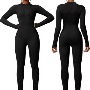 Ribbed Zip Jumpsuit