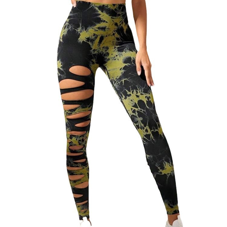 Ripped Tie-Dye Leggings - Image 4
