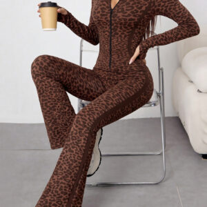 Zip Flare Jumpsuit